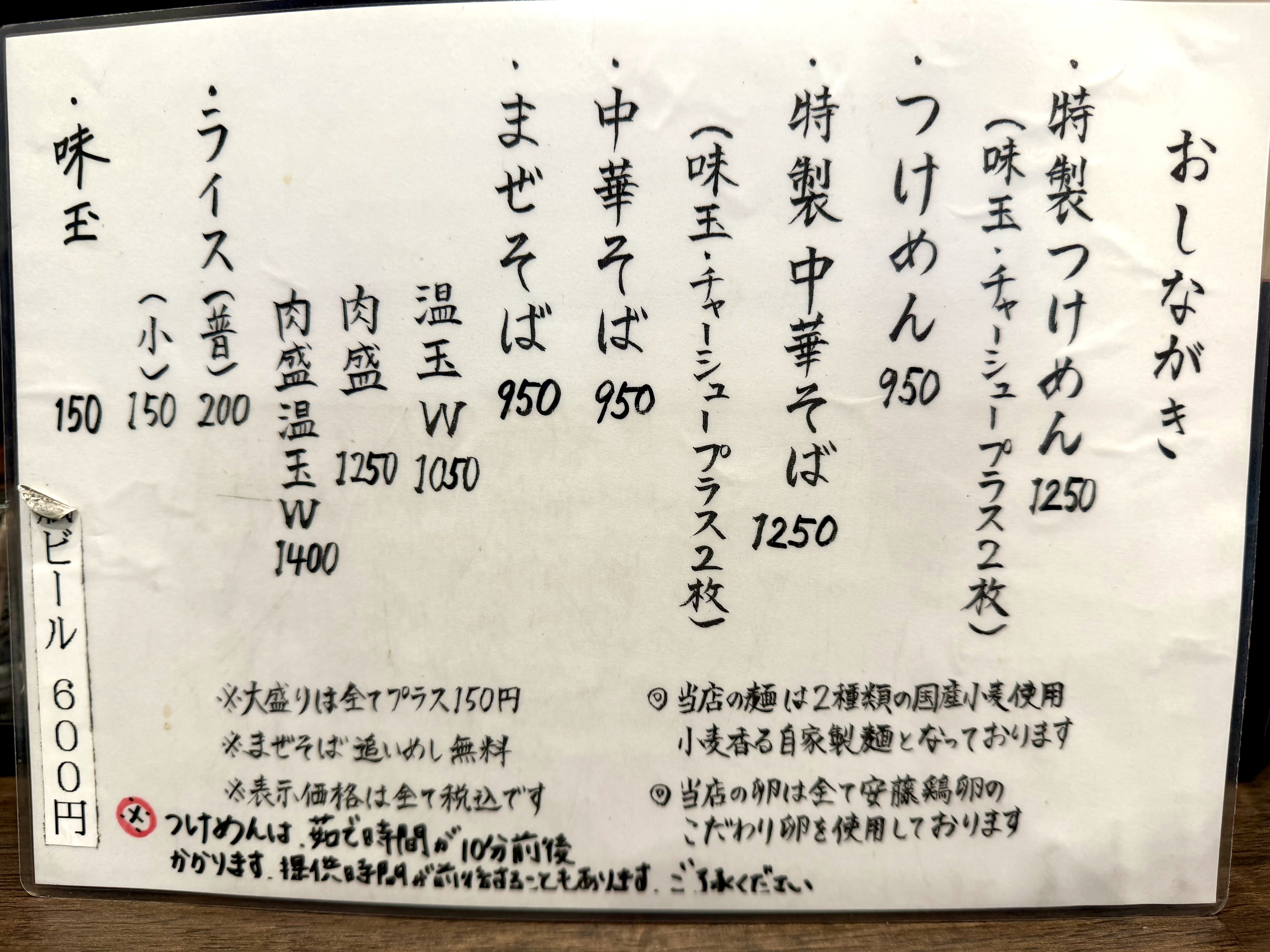 メニュー表 2025年末