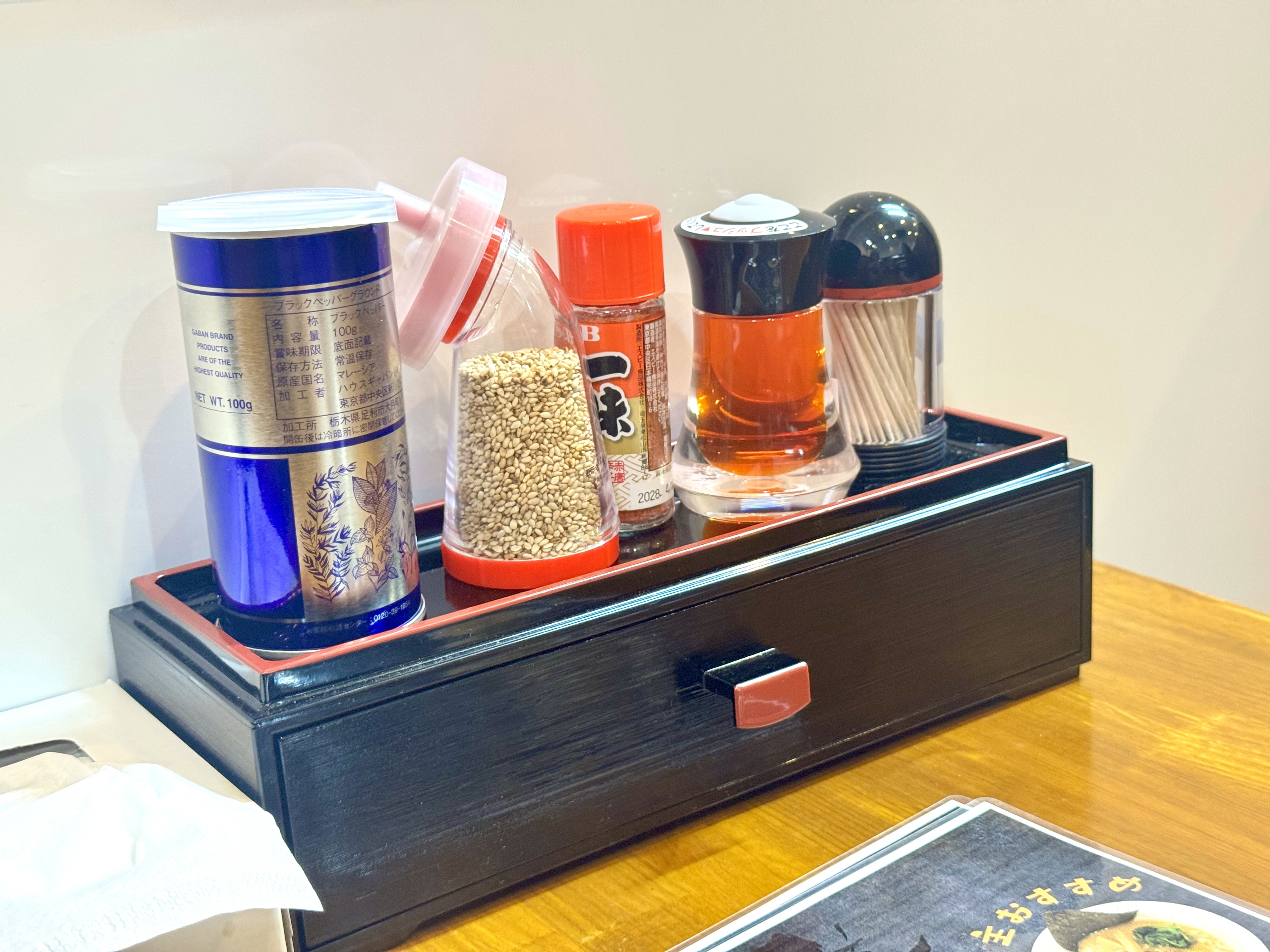 卓上調味料はスタンダード