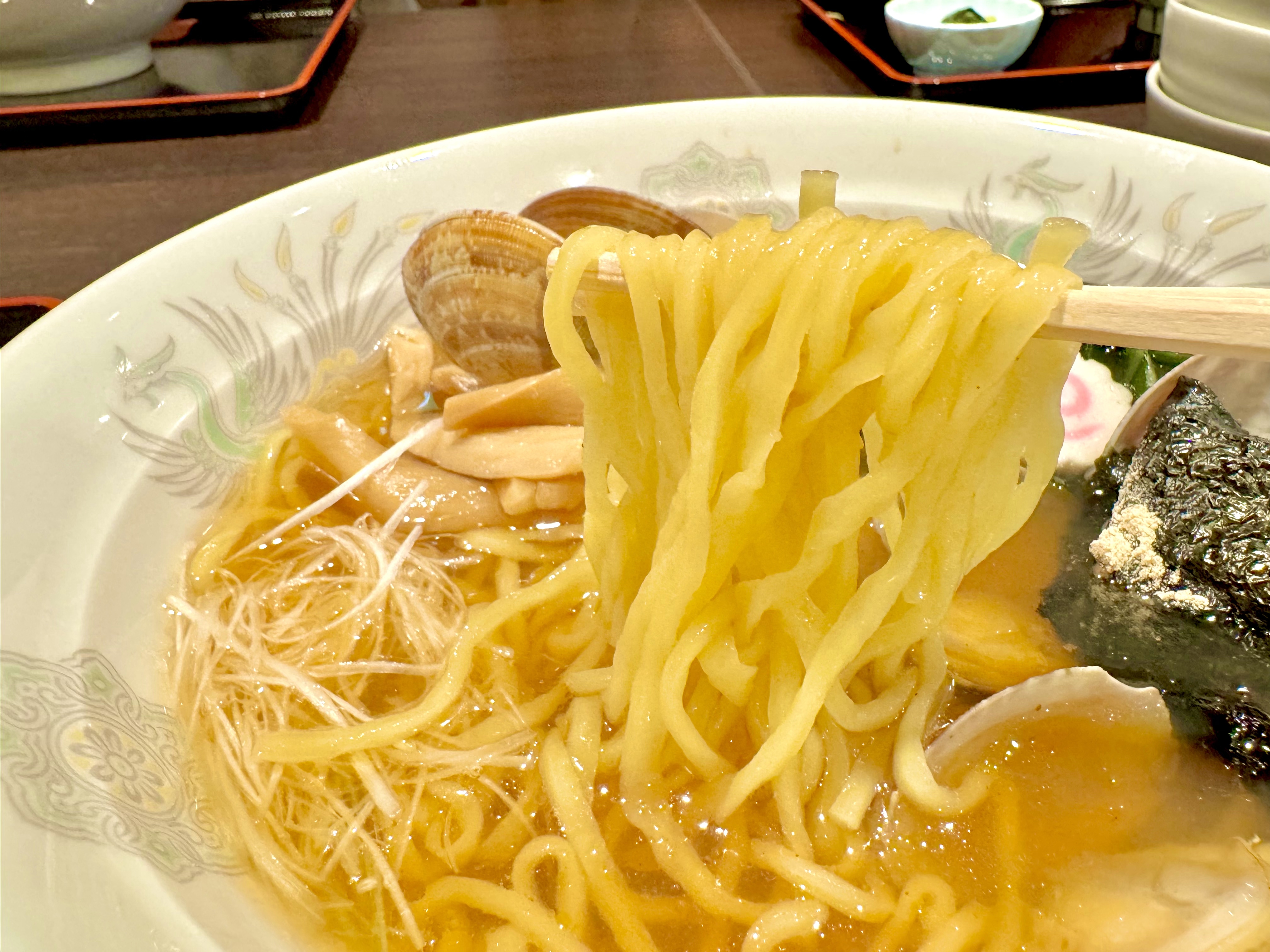 あさりラーメンの麺