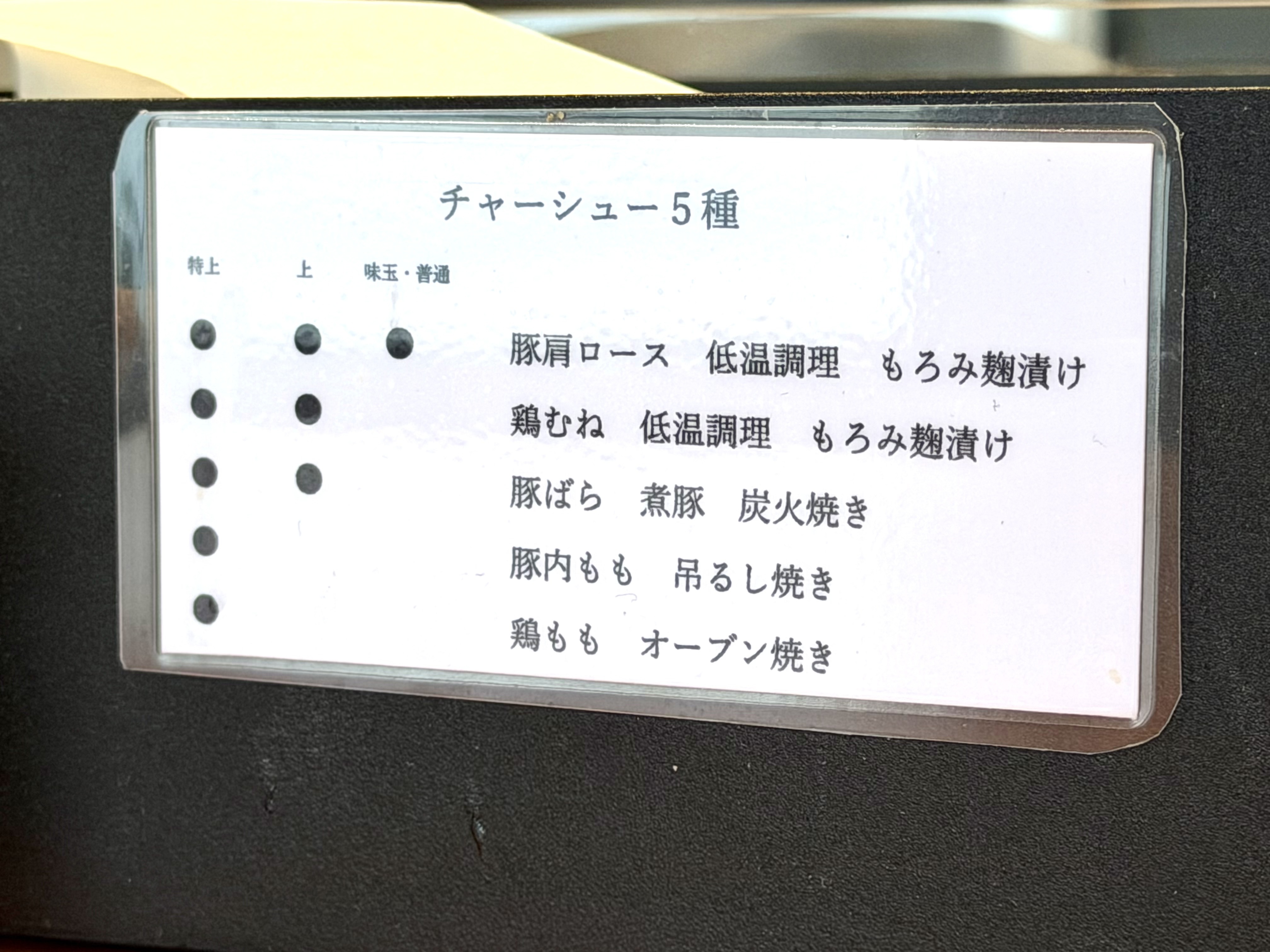 こだわりのチャーシューの紹介