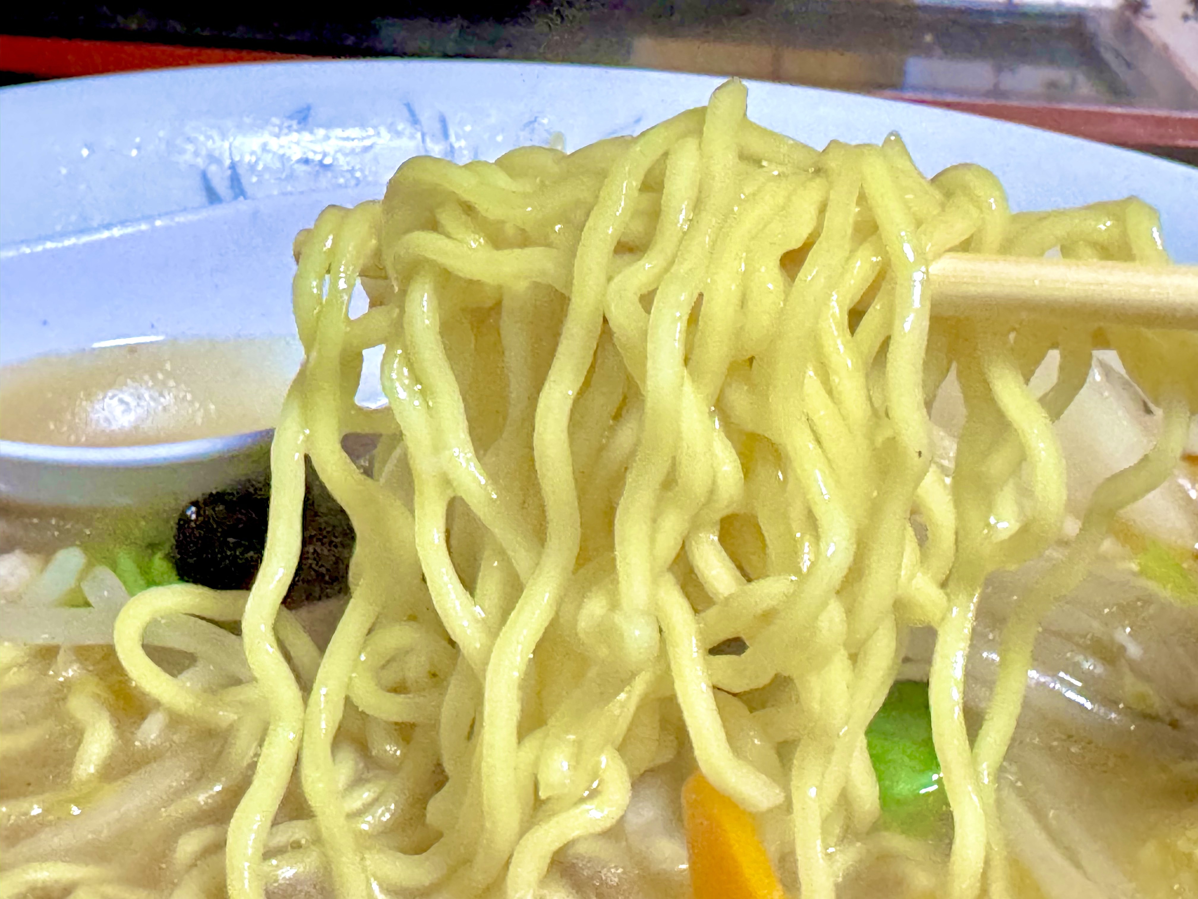 中細のタンメンの麺