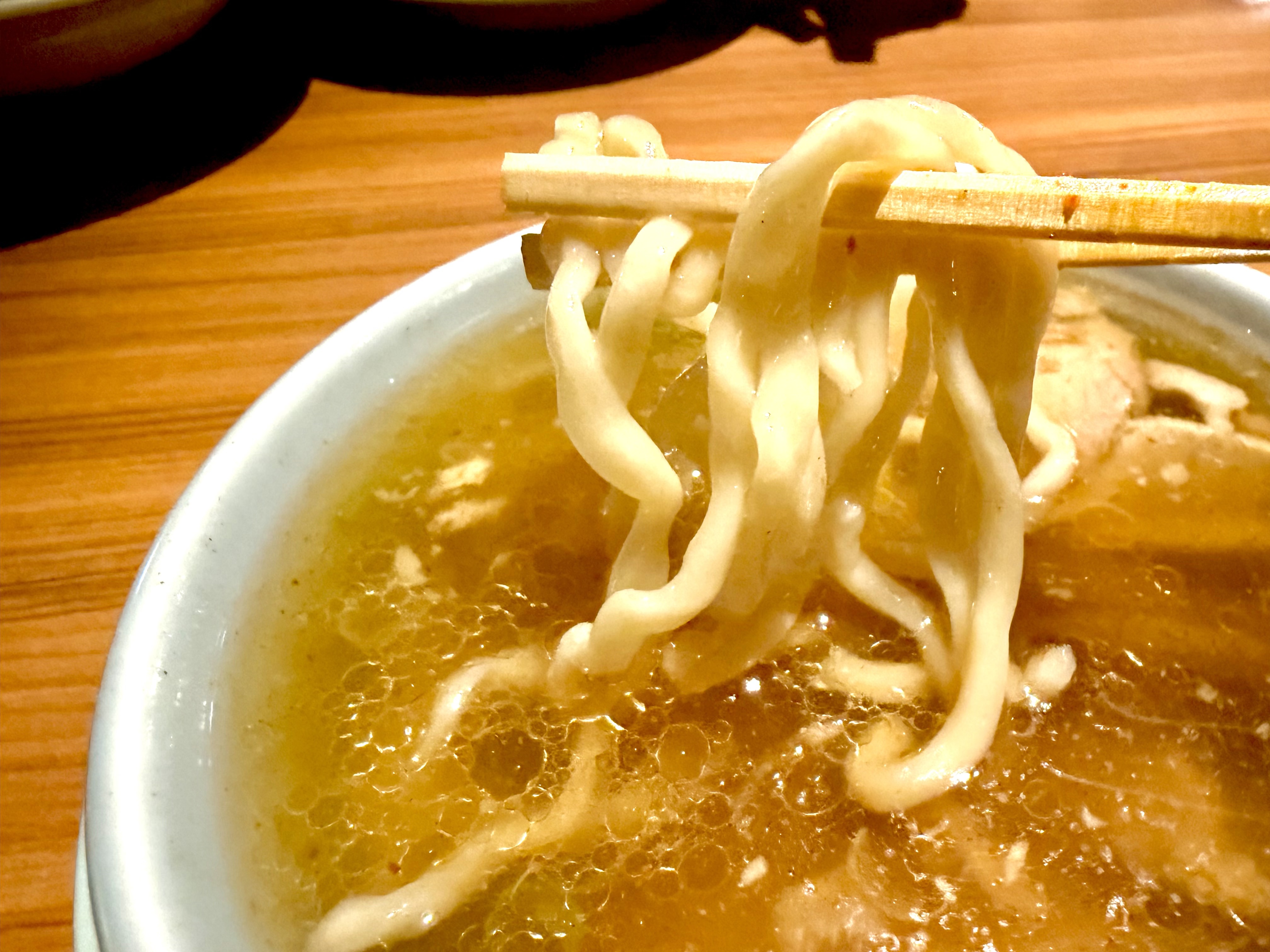 塩のつけ汁と麺