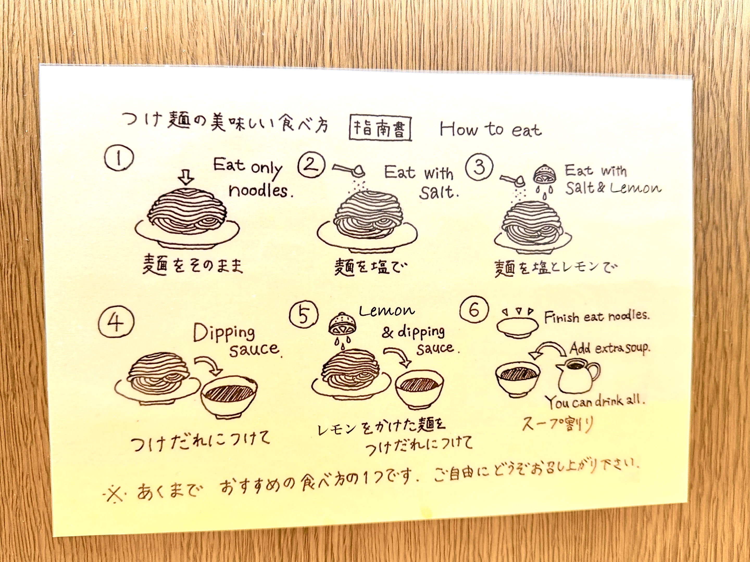 昆布水つけ麺のオススメの食べ方