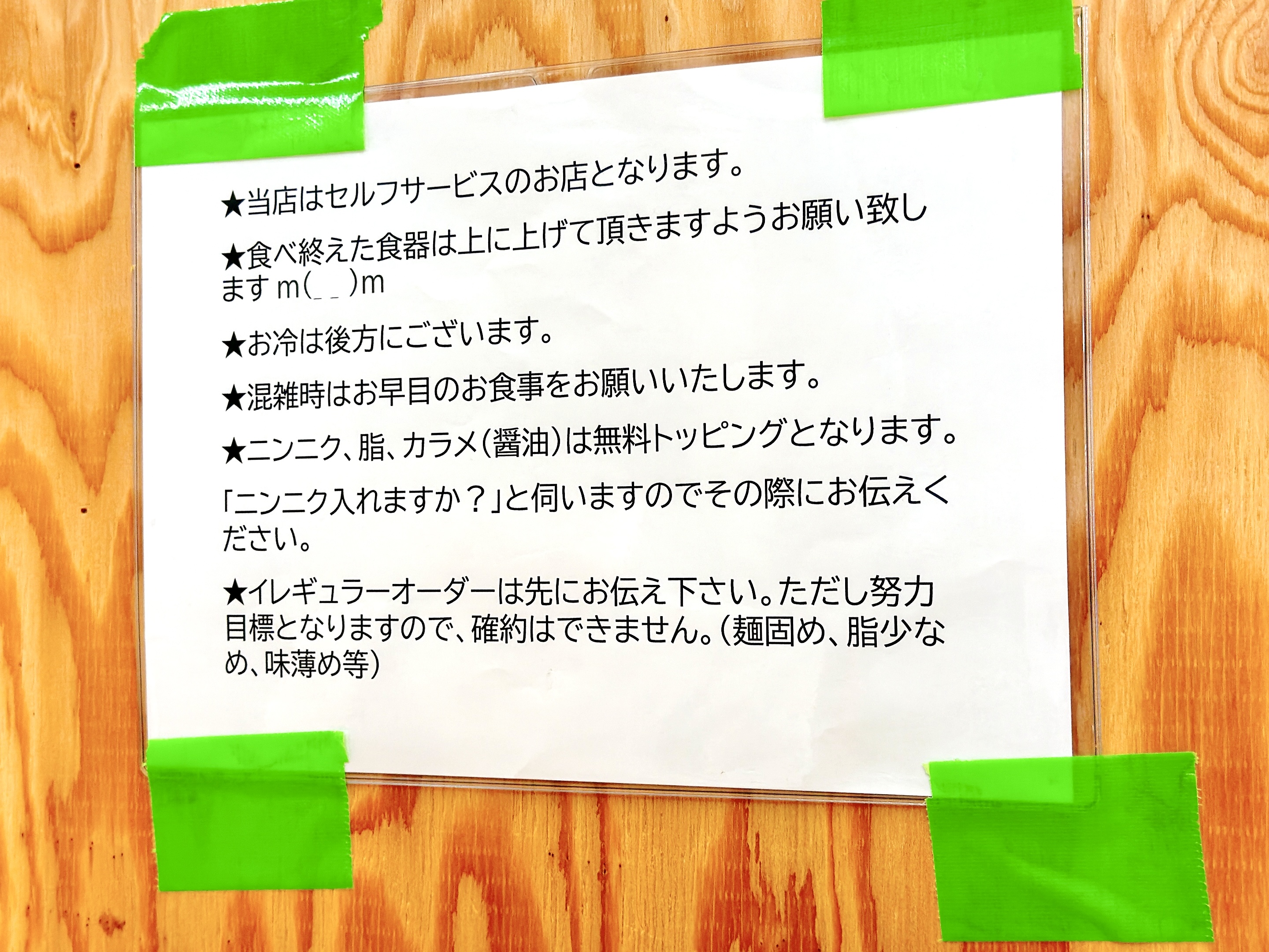 簡単な案内とルール