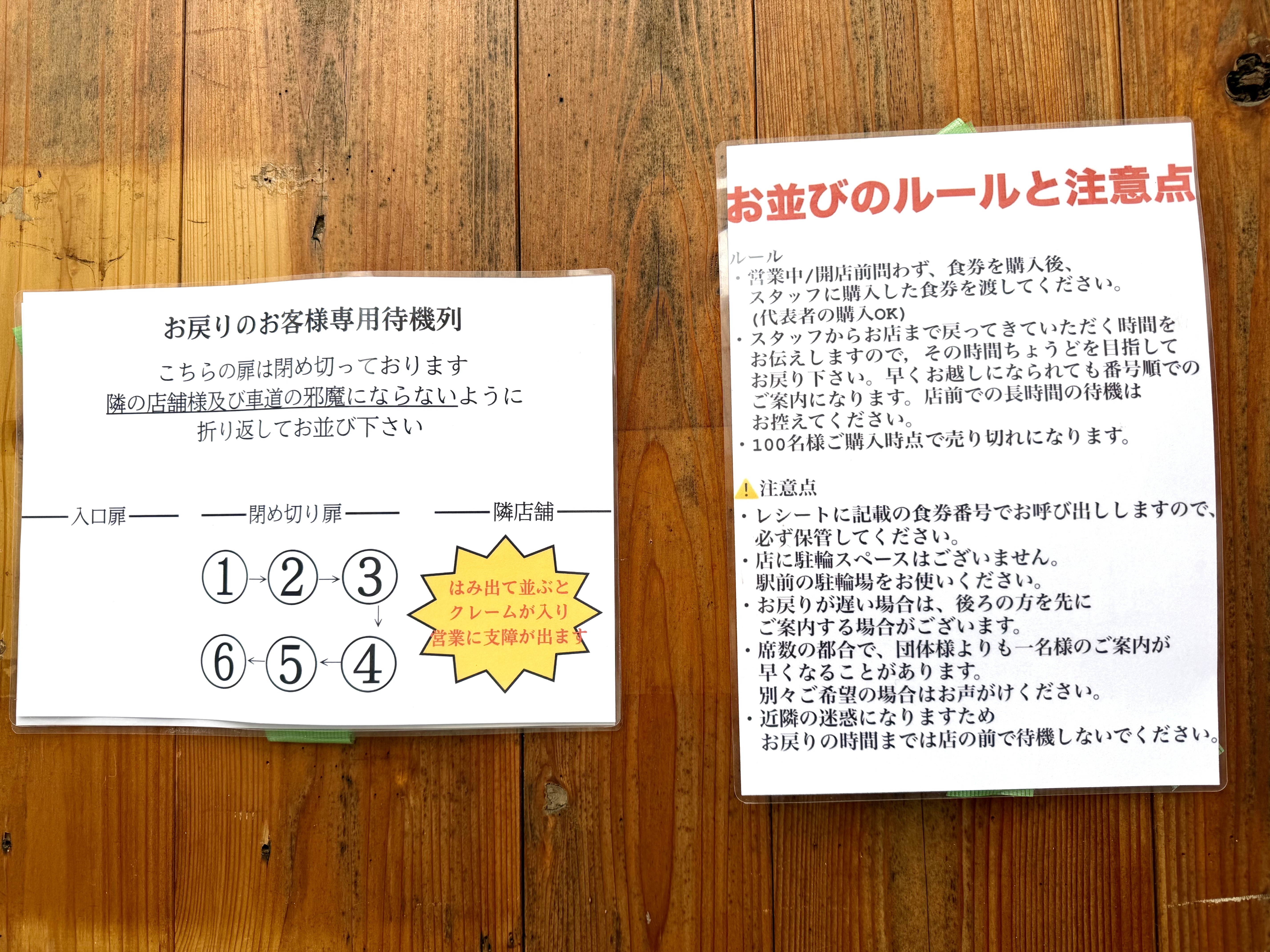 並び方のルール