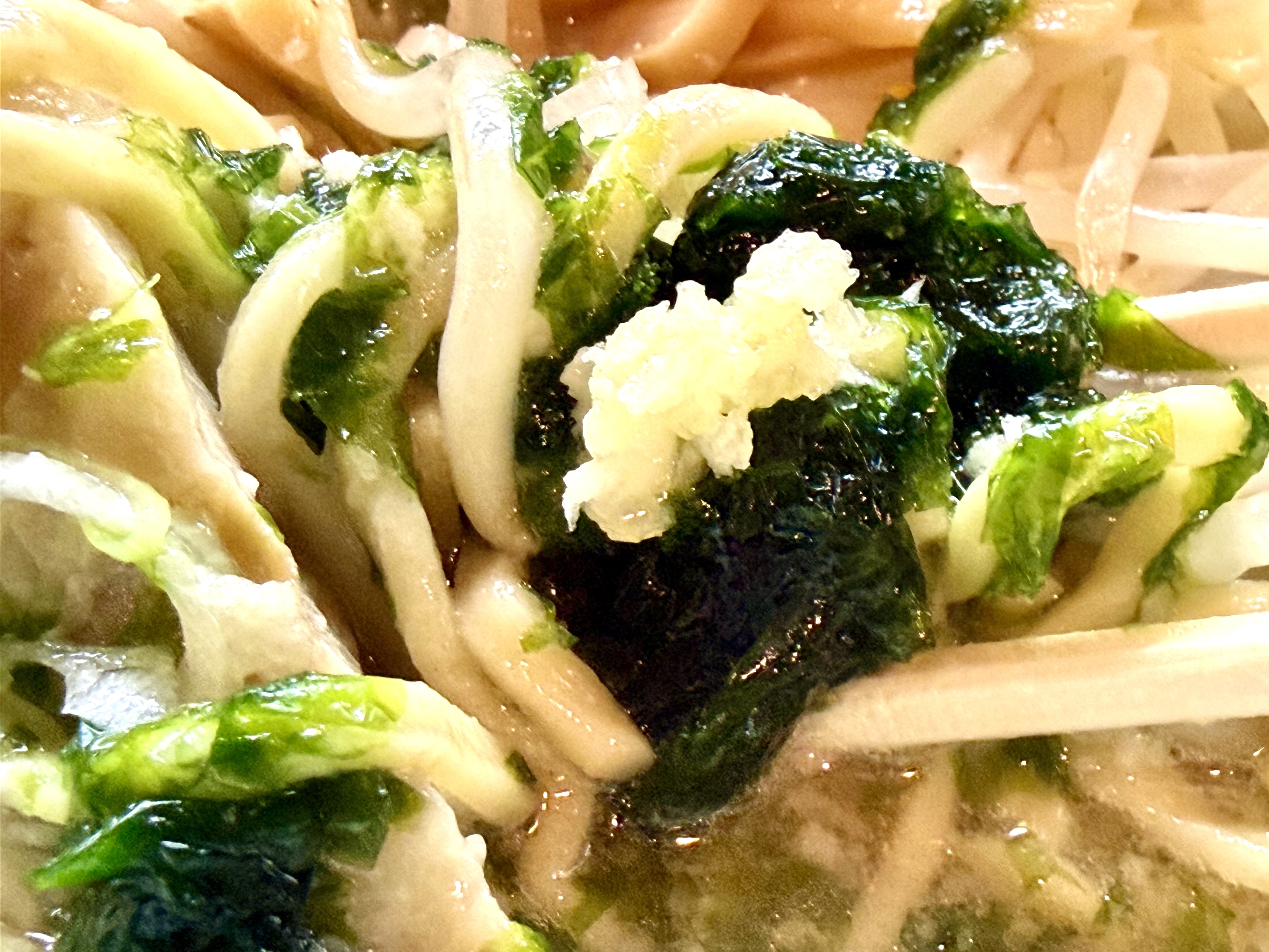 生のりとニンニクのコンビ