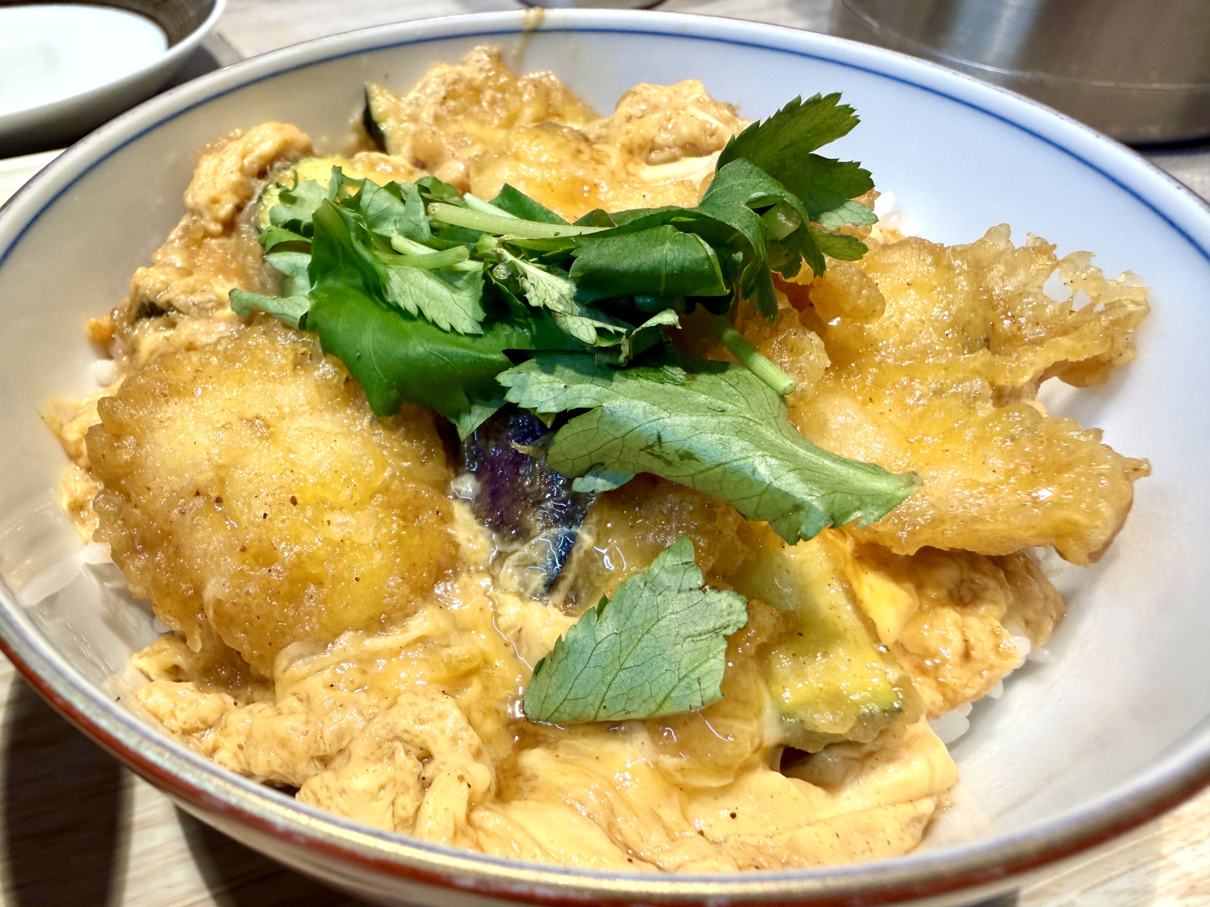 真鯛と夏野菜の天とじご飯