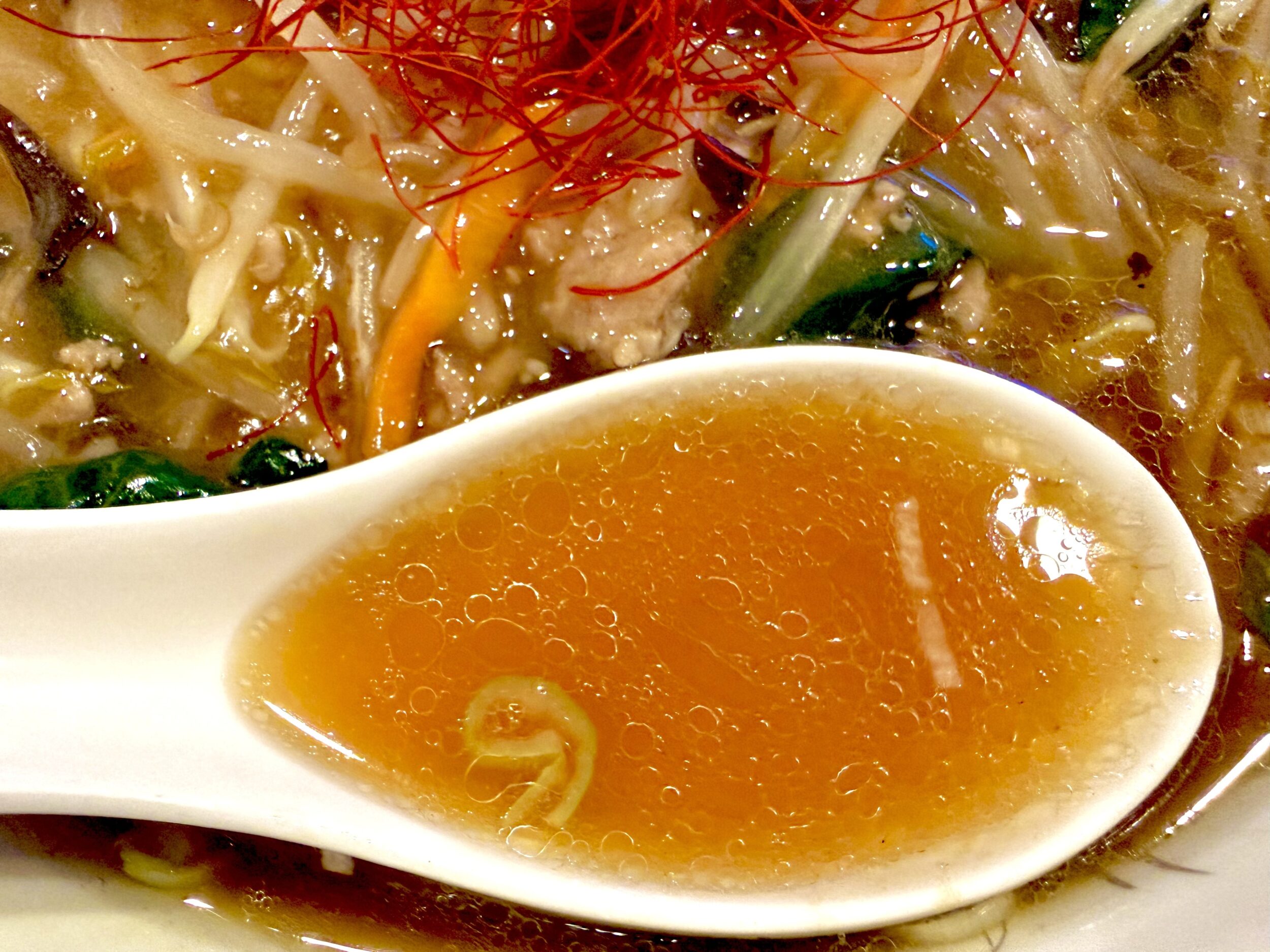 鶏油効いたスープ