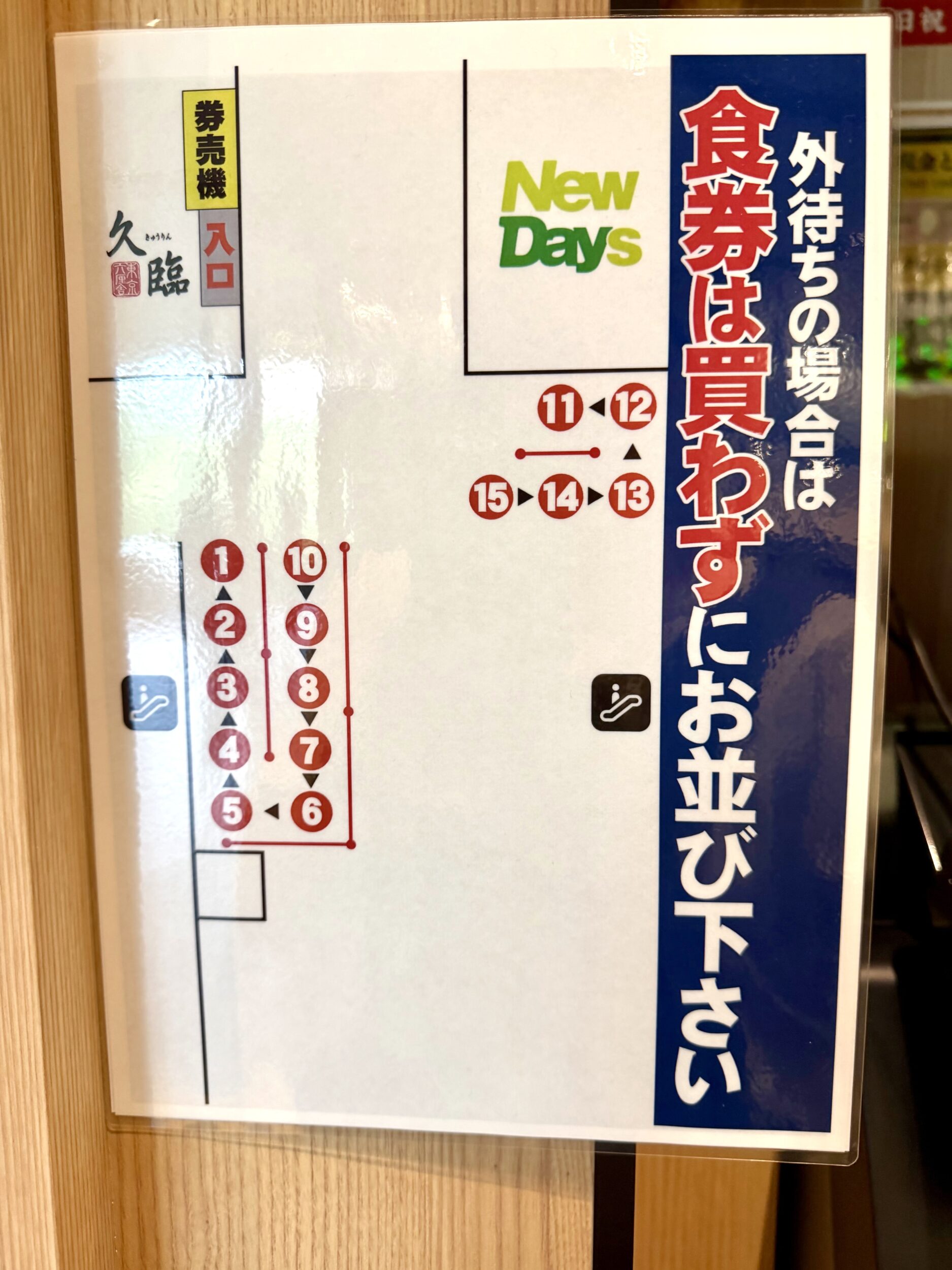 店外での待ちかた