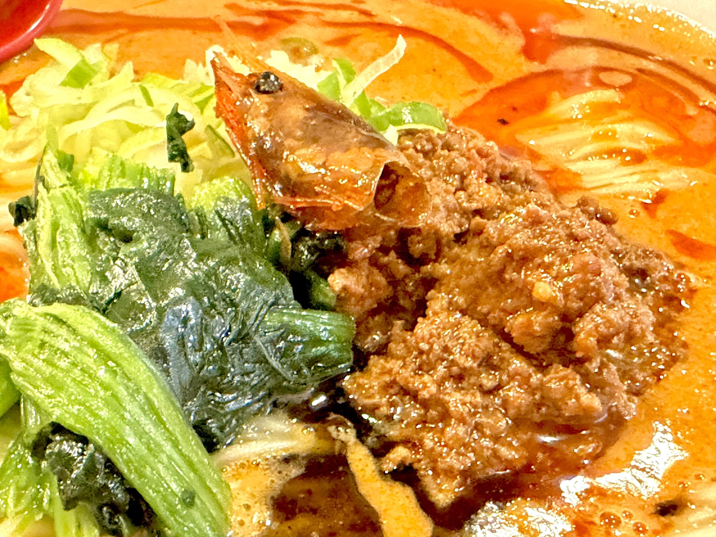 ひき肉とエビの頭