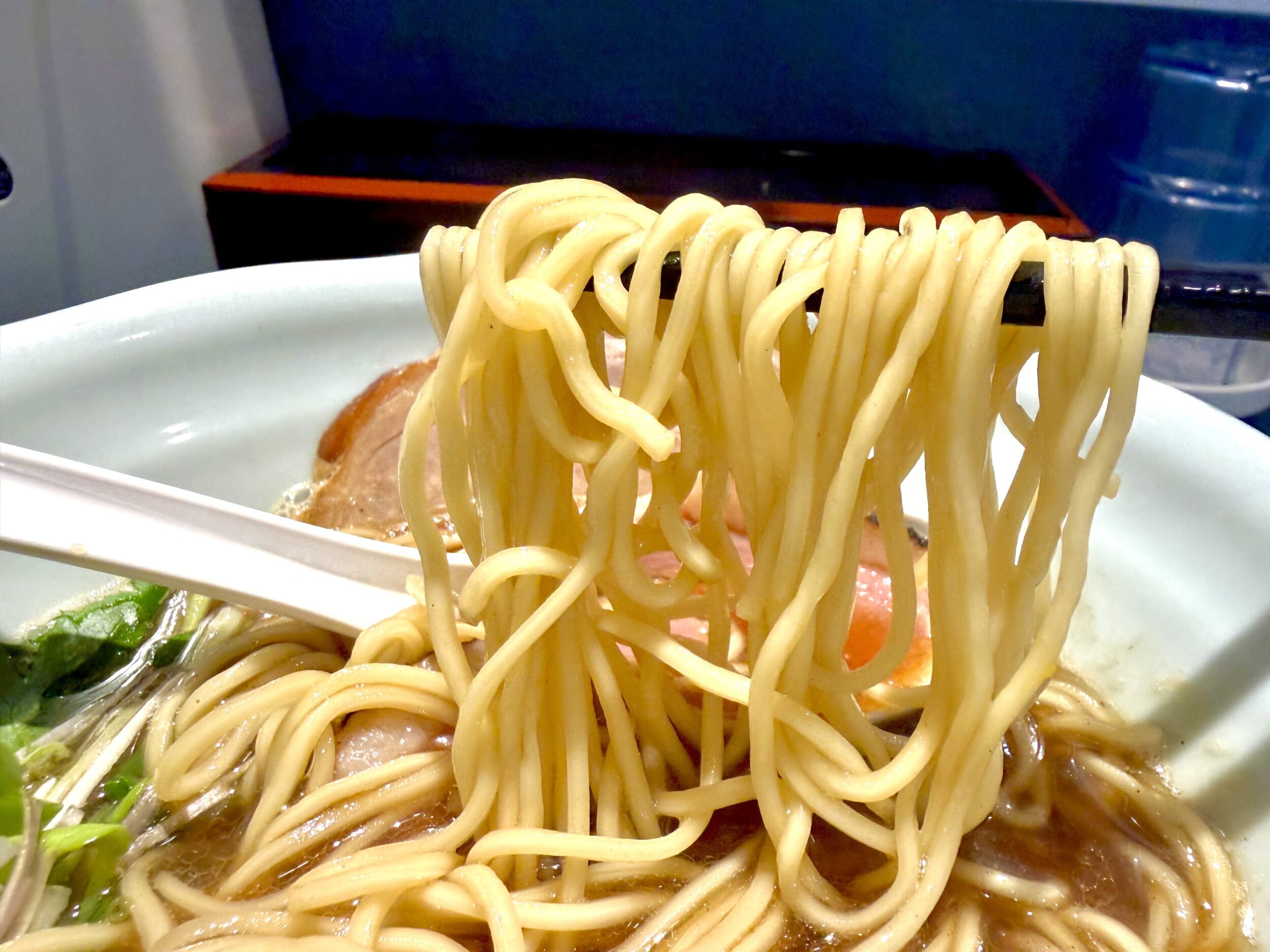 歯切れの良い中細麺